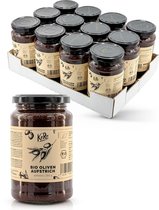 KoRo Biologisch - Olijven Spread Zwart - 12 x 350 gram