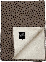 Mies & Co Bold Dots Ledikantdeken Dark Brown 110 x 140 cm