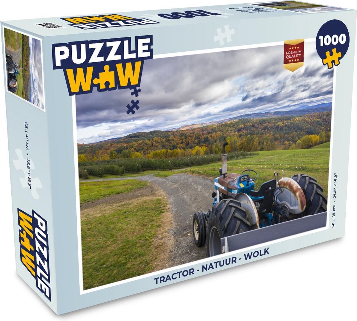 Afbeelding van product PuzzleWow  Puzzel Tractor - Natuur - Wolk - Legpuzzel - Puzzel 1000 stukjes volwassenen