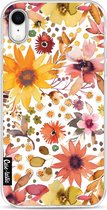 Casetastic Apple iPhone XR Hoesje - Softcover Hoesje met Design - Flowers Gold Print