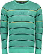 Gabbiano Trui Tricot Trui Met Streepjesstructuur 611708 Island Green Mannen Maat - M