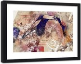 Foto in frame , Abstracte Vrouw in badpak , 120x80cm ,  Multikleur , wanddecoratie , Premium print