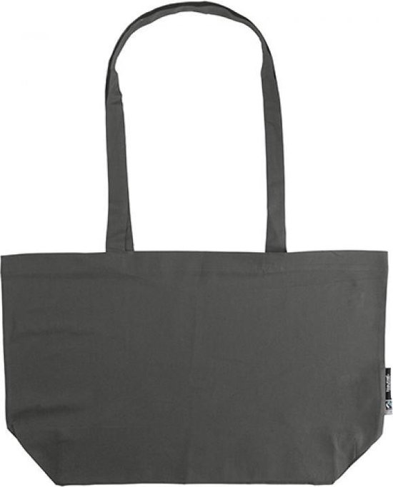 Foto: Shopping bag with gusset houtskool 