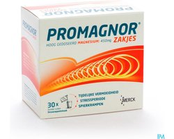 Promagnor : Hoog Gedoseerd Magnesium 450mg (30 zakjes) - 30 stuks