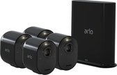Arlo Ultra 2 Spotlight Camera Zwart 4-STUKS - Beveiligingscamera - IP Camera - Binnen & Buiten - Bewegingssensor - Smart Home - Inbraakbeveiliging - Night Vision - Incl. Smart Hub - Incl. 90 