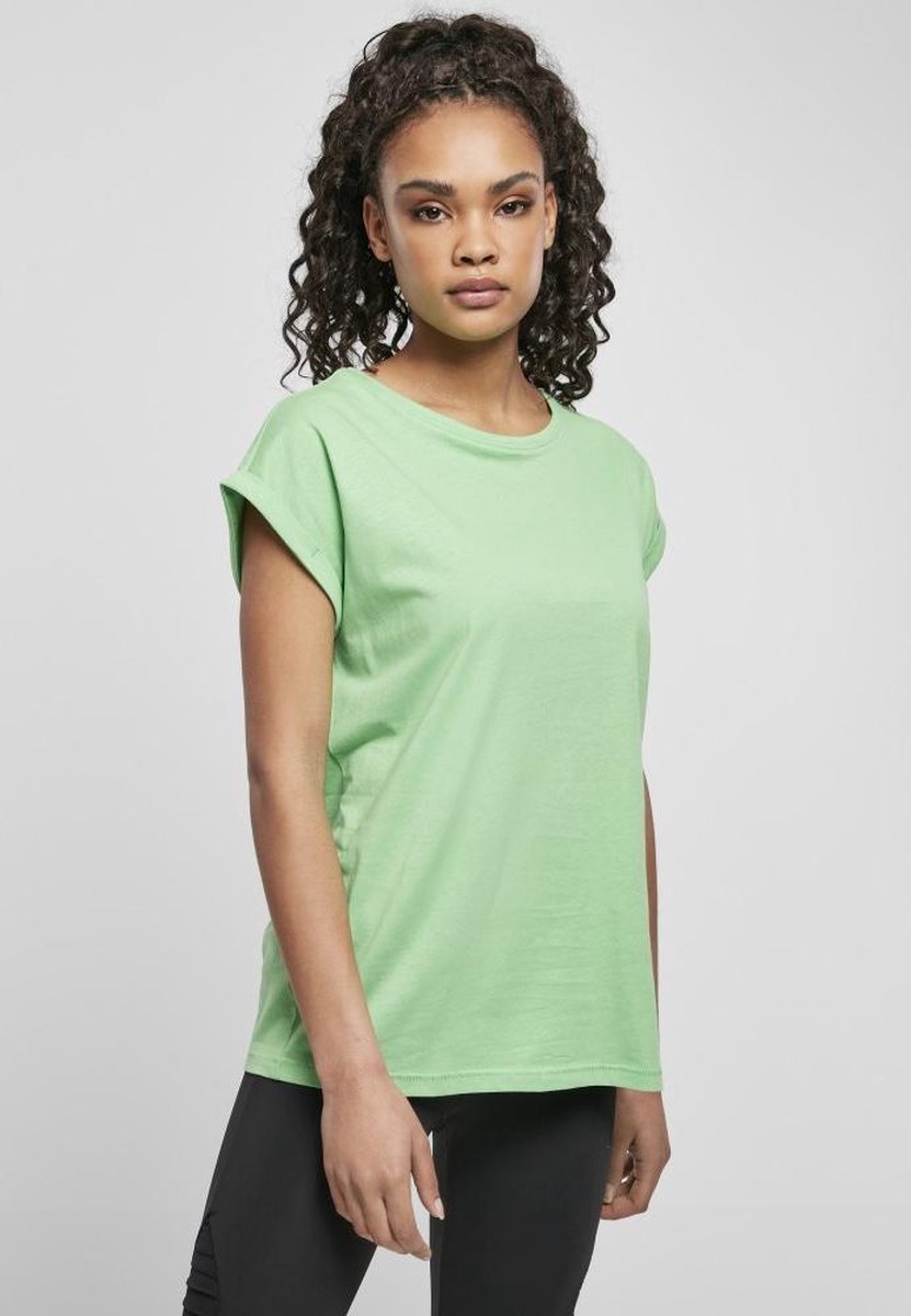 Urban Classics Extended Shoulder Dames Tshirt 4XL Groen