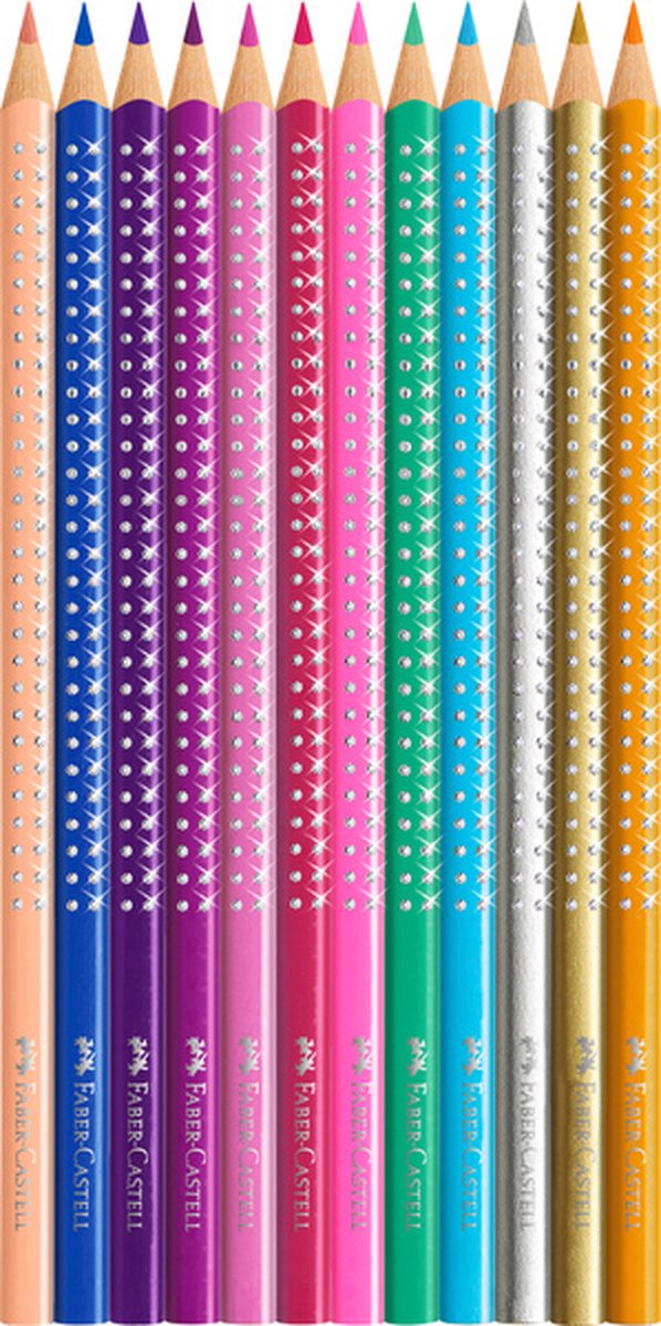 Faber-Castell Sparkle kleurpotloden - 12 stuks in blik - FC-201737 — cadeau in Hobby - foto 2