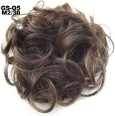Cheveux Wrap, extensions de cheveux Brazilian chignon brun / rouge M2 / 30 #