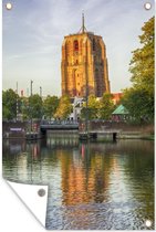 Muurdecoratie Friesland - Leeuwarden - Toren - 120x180 cm - Tuinposter - Tuindoek - Buitenposter
