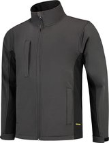 Tricorp soft shell jack bi-color - Workwear - 402002 - donkergrijs / zwart - maat XL
