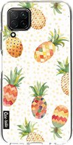 Casetastic Huawei P40 Lite Hoesje - Softcover Hoesje met Design - Pineapples Orange Green Print