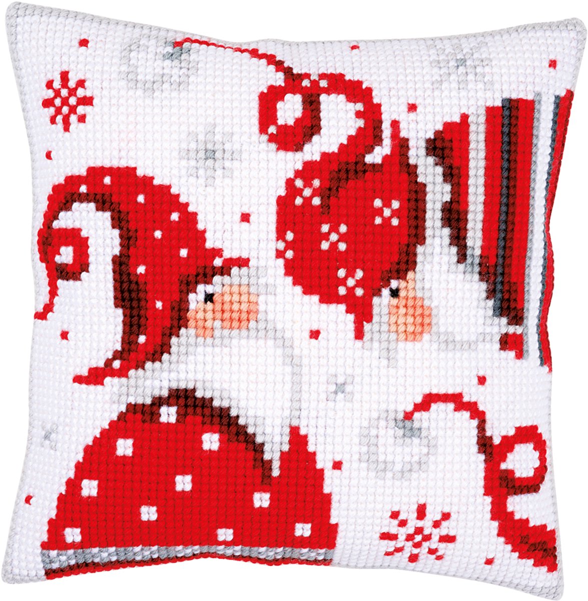 Vervaco - Kruissteekkussen kit - Kerst - Kerstkabouters - PN-0164610 - Borduren - Borduurpakket - Borduurpakket volwassenen - Borduurpakket kind