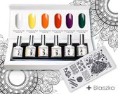 Modena Nails UV/LED Stempel Gellak Set 6 Kleuren - Stempelset 02