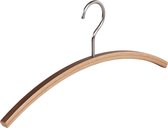 De Kledinghanger Gigant - 12 x Garderobehanger Object 1 beukenhout met walnoten fineer, 45 cm