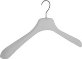De Kledinghanger Gigant - 20 x Mantel / kostuumhanger kunststof frosted met schouderverbreding, 45 cm