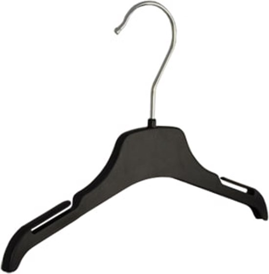 De Kledinghanger Gigant - 60 x Blousehanger / shirthanger NA47 kunststof zwart met De Kledinghanger Gigant - 60 x Blousehanger / shirthanger NA47 kunststof zwart met