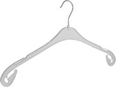 De Kledinghanger Gigant - 50 x Blouse / shirthanger kunststof wit met rokinkepingen, 47 cm