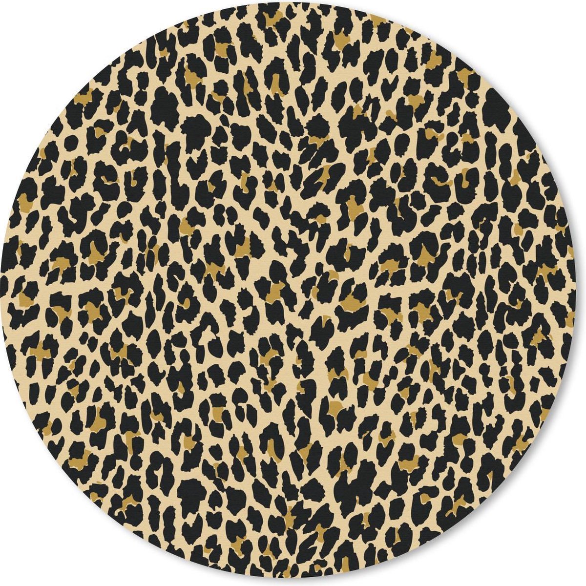 Muismat rond 20x20 cm - Mousepad Panterprint - Patronen - Dieren - Ronde muismatten