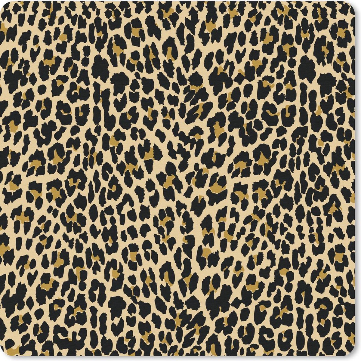 Muismat 20x20 cm - Mousepad Panterprint - Patronen - Dieren - Muismatten