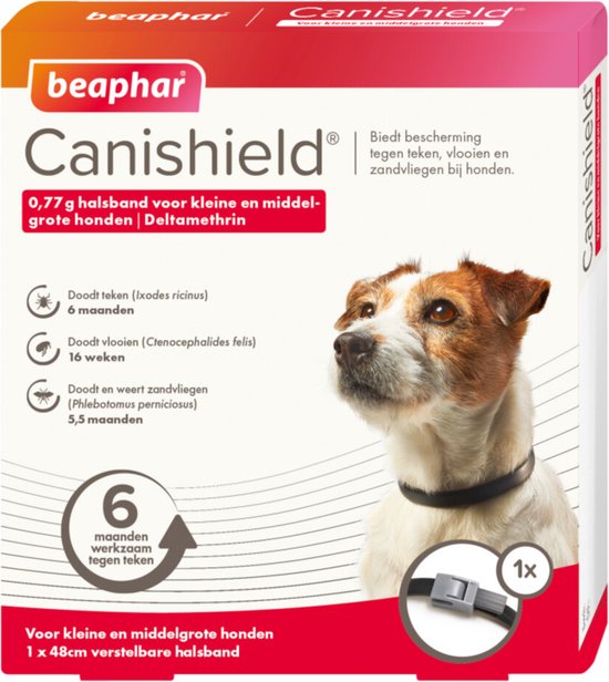 Beaphar Canishield Anti Vlooien en Tekenband Hond S - M - 48 cm