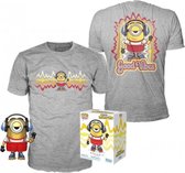 Minions Pop nr: 902 Roller Skating Stuart METALLIC SE + T-Shirt - M