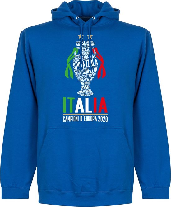 Italië Champions Of Europe 2021 Hoodie - Blauw - Kinderen - 128