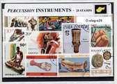 Slaginstrumenten – Luxe postzegel pakket (A6 formaat) : collectie van 25 verschillende postzegels van slaginstrumenten – kan als ansichtkaart in een A6 envelop - authentiek cadeau