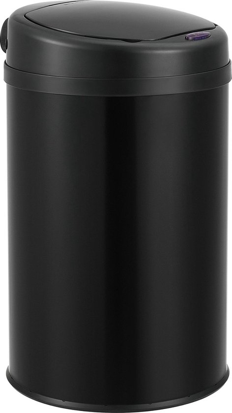 Prullenbak met sensor 50,5xØ30,5 cm 30 liter zwart