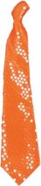 stropdas Spangles 40 cm oranje
