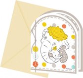 uitnodiging Baby Shower 11 x 9 cm papier wit 12-delig