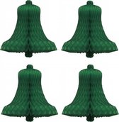 decoratieve kerstklokken 16 cm 4 stuks donkergroen