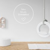 Muursticker Wens Wonder Werkelijkheid -  Wit -  110 x 110 cm  -  baby en kinderkamer  naam stickers  alle - Muursticker4Sale