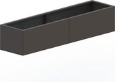 MySteel Gepoedercoat staal plantenbak Texas xxl 2000x500 Inclusief Bodemplaat - Kleur: RAL7016 (antraciet grijs) - Hoogte: 400mm