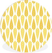 Wall Circle - Indoor Wall Circle - Motifs - Automne - Feuilles - Jaune - ⌀ 90 cm - Décoration murale - Peintures Ronds