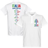Italië Champions Of Europe 2021 Road to Victory Polo Shirt - Wit - 3XL