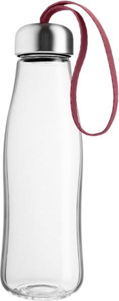 Eva Solo - Drinkfles 500 ml Glas Pome - Borosilicaatglas - Rood