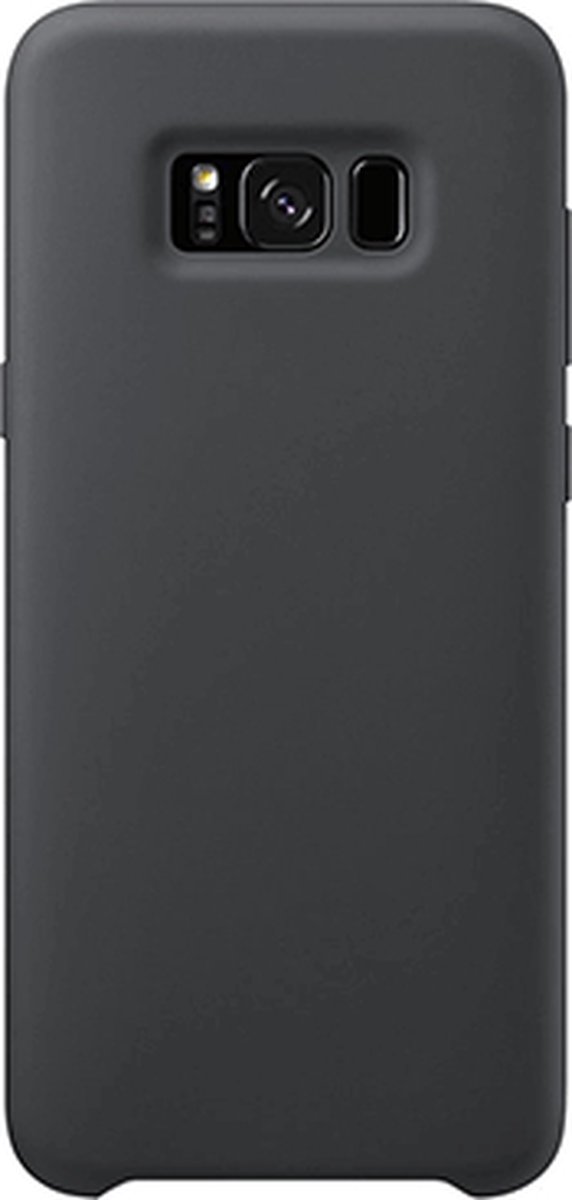 Telefoonglaasje Hoesje - Geschikt voor Samsung Galaxy S8 - silicone - Zwart - Beschermhoes - Case - Cover