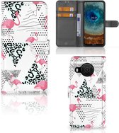 Bookstyle Case Nokia X10 | Nokia X20 Telefoonhoesje Personaliseren Flamingo Triangle