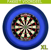 Dartbord met Verlichting Voordeelpakket (Blauw) + Blade 5 + Lena DeLuxe XL