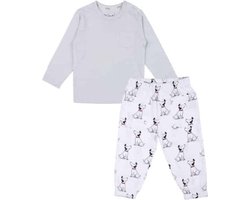 Kuuk'n Rintje Grijs/Wit Pyjama incl. Tasje maat 62/68 2020416
