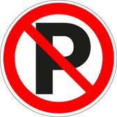Panneau d'interdiction de stationnement - plastique 200 mm
