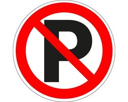 Parkeren verboden bord - kunststof 200 mm