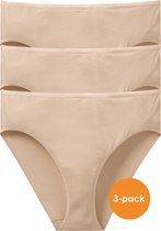 SCHIESSER Cotton Essentials dames slips (3-pack) - Beige -  Maat: M