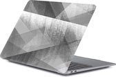 By Qubix MacBook Pro touchbar 13 inch case - Donkergrijs abstract MacBook case Laptop cover Macbook cover hoes hardcase