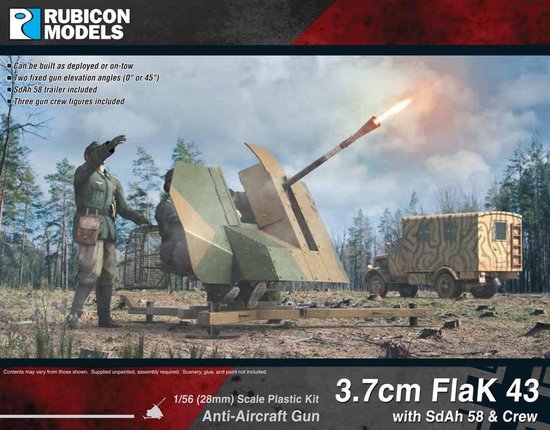 Afbeelding van het spel 3.7cm FlaK 43 with SdAh 58 Trailer & Crew