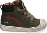 BunniesJR 221630-169 Jongens Hoge Sneakers - Groen - Nubuck - Veters