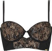 Savona Balcony bra - Snake Print Black - 90D