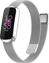 Bandje Voor Fitbit Luxe - Milanese Band - Zilver - One Size - Horlogebandje, Armband