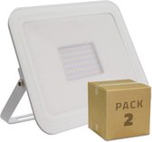 Bouwlamp Ledkia Slim Cristal Wit A+ 50 W 5000 Lm (Warm wit 3000 K) (2 uds)