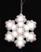 Kerst hanglamp sneeuwvlok - 25 x 3 cm - Wit